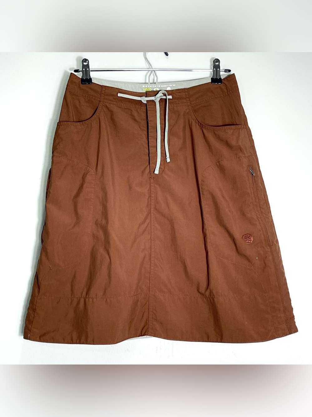 MOUNTAIN HARD WEAR Women's Brown Skirt Hiking Outdoor Zip Pocket Nylon Size 4